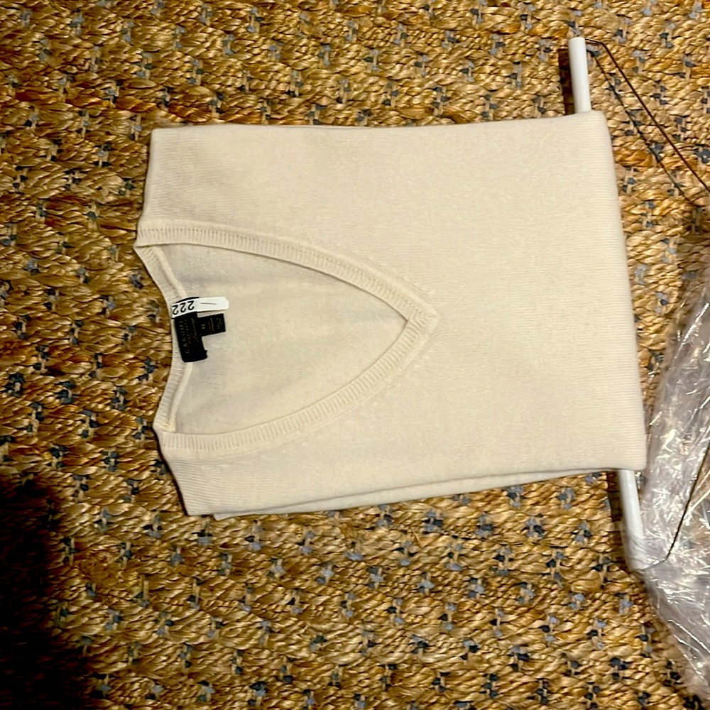 V Neck long sleeved Cashmere sweater